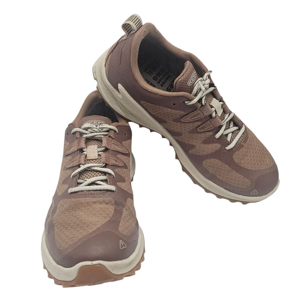 KEEN Women's Zionic Waterproof Hiking Shoe Warm Taupe / Raw Umber 9.5